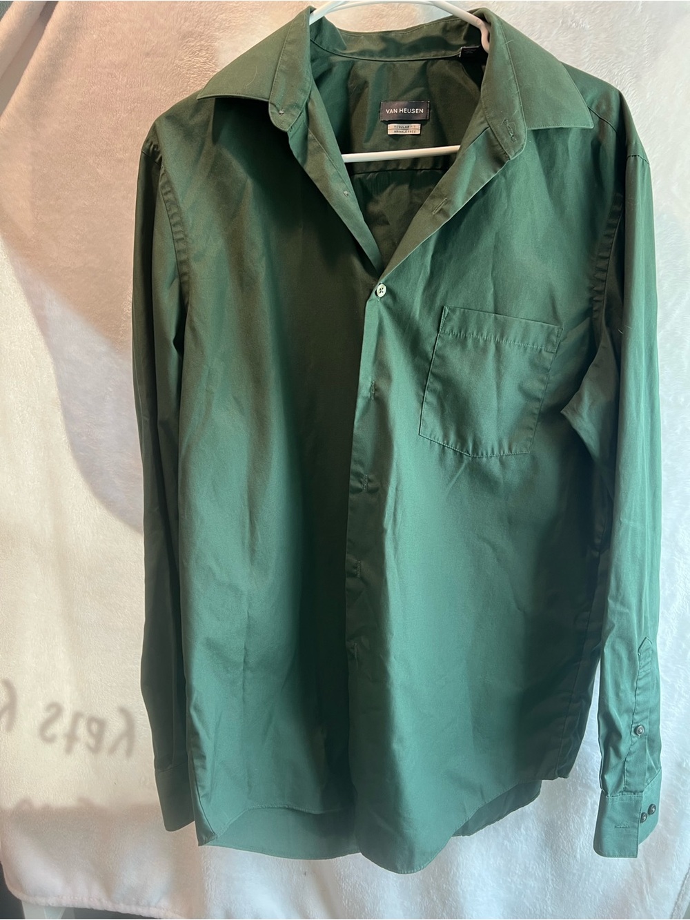 Van Heusen Dark Green Lightweight Long Sleeve Shirt